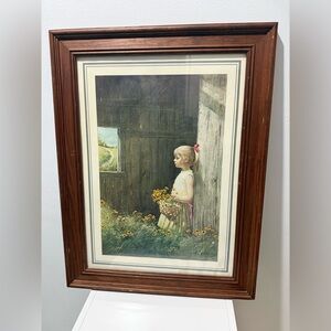 Vintage Adolf Sehring Lithograph Print – A Summer Day Dream – Framed Wall